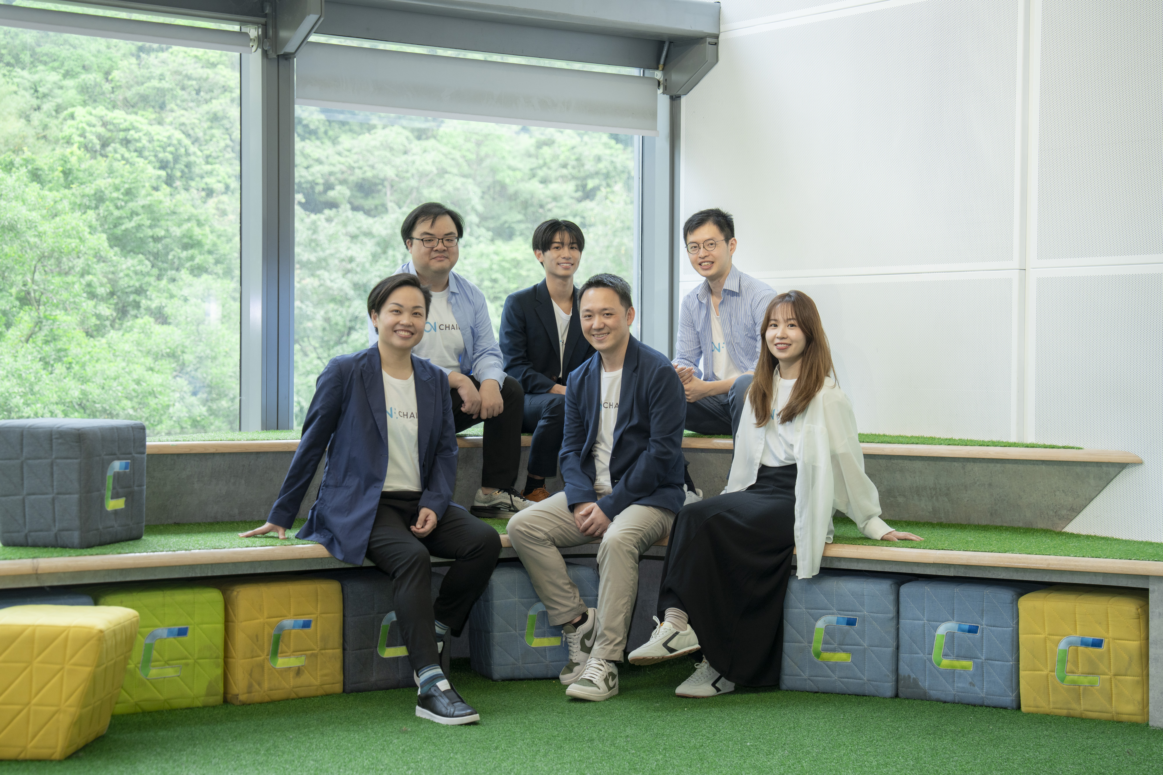 The OneChain team at Cyberport, Hong Kong